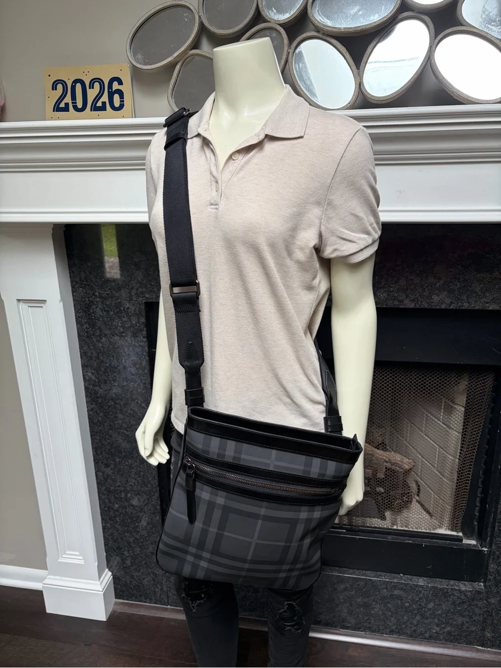 GUC Burberry Check Crossbody Bag